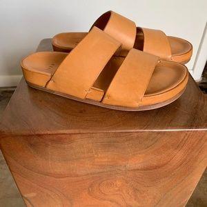 Feit two strap sandals - tan
